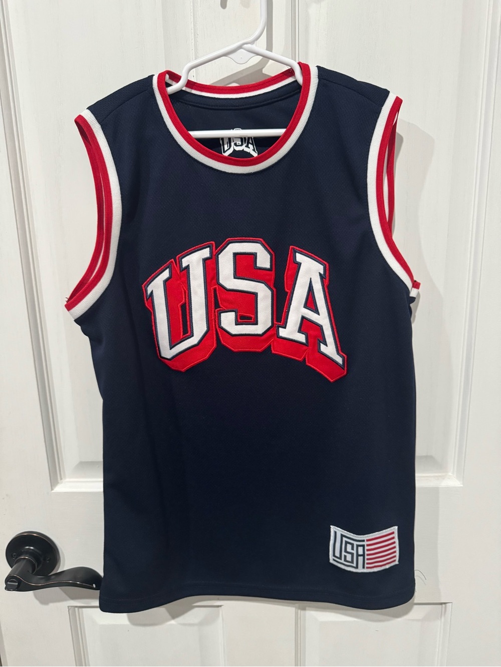 Navy USA Kids Basketball Jersey Medium 10/12